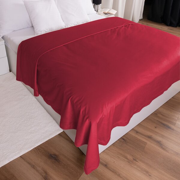 Biante Sametový přehoz na postel Velvet Premium SVP-007 Malinově červený 140x200 cm