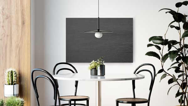 ALLboards METAL MB96_00030 kovový obraz tmavošedé dřevo 90 x 60 cm
