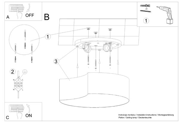 Sollux Lighting Stropní svítidlo CIRCLE 1 bílé