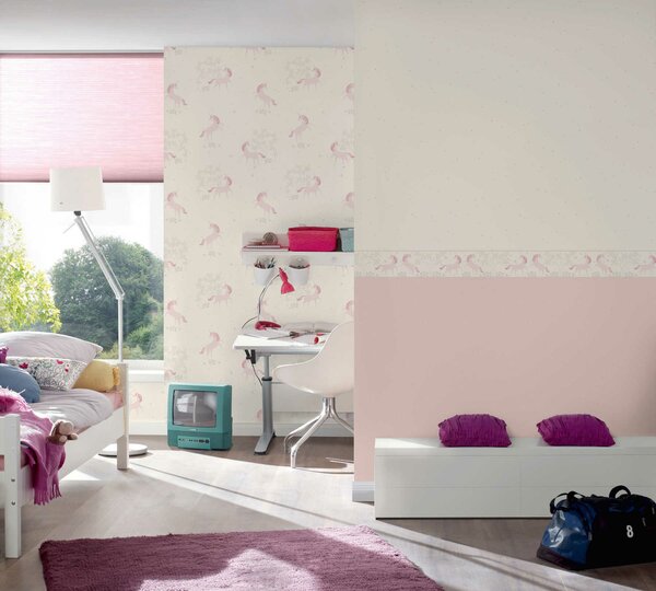 A.S. Création | Vliesová bordura na zeď Boys & Girls 36990-1 | 0,13 x 5 m | krémová, růžová