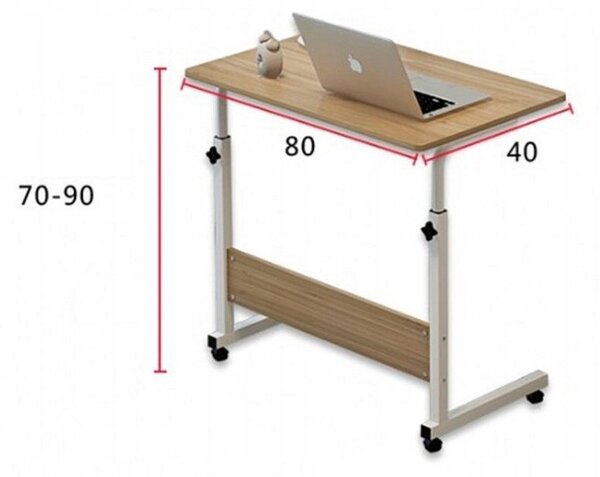 SUPPLIES STL03WZ4 mobilní stůl na notebook, tablet - hnědá barva