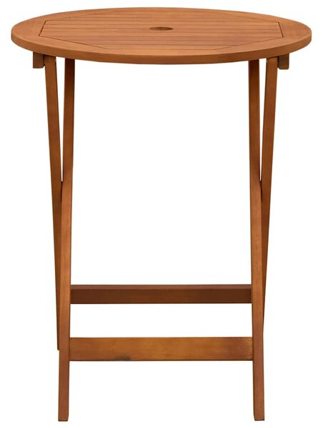 Skládací zahradní stůl Ø 60 x 75 cm masivní eukalyptové dřevo 312455
