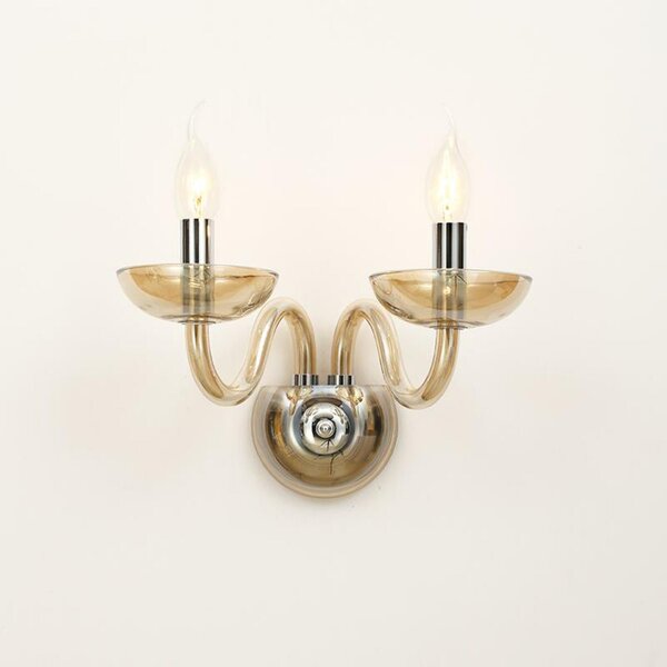 ACA Lighting Crystal nástěnné svítidlo BLK82182WCNC