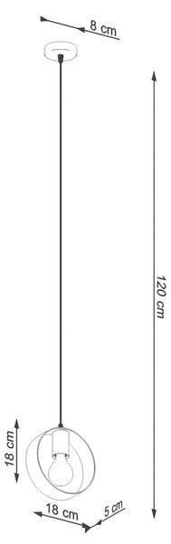 Sollux Lighting Závěsné svítidlo TITRAN 1 bílé