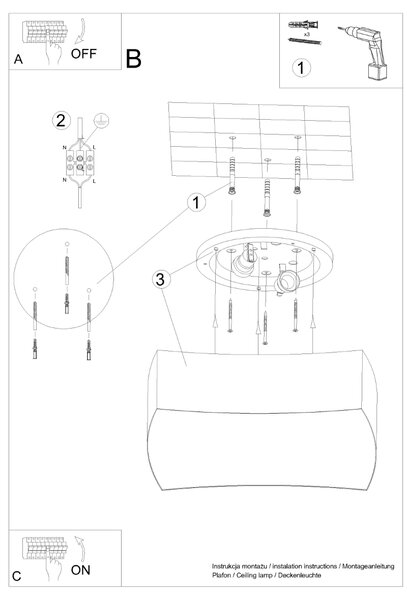 Sollux Lighting Stropní svítidlo SQUARE 1 bílé