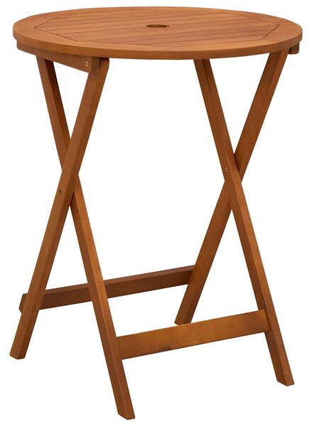 Skládací zahradní stůl Ø 60 x 75 cm masivní eukalyptové dřevo 312455