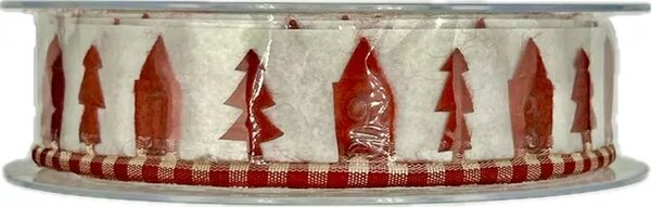 Vánoční stuha girlandová ADVENT RED 30mm x 5m