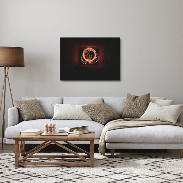 Skleněný obraz - čáry v tunelu (70x50 cm)