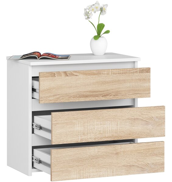 Ak furniture Komoda CL3 60 cm bílá/dub sonoma