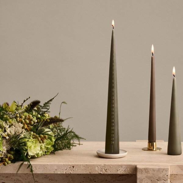 Adventní svíčka Cone 37 cm – 70 Green soil