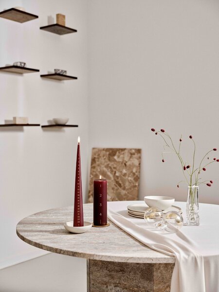 Adventní svíčka Cone 37 cm – 44/2 Deep wine