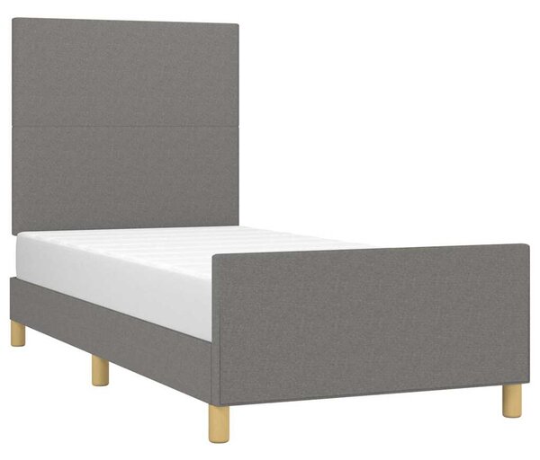 Rám postele bez matrace tmavě šedá 90 x 190 cm textil 3124856