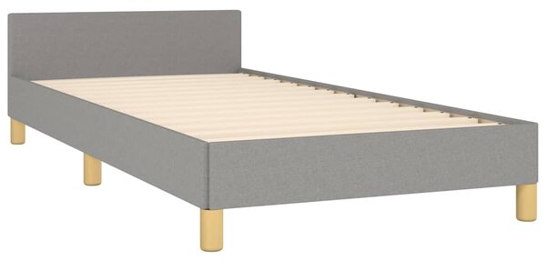 Rám postele bez matrace světle šedý 90 x 200 cm textil 3124863