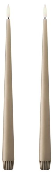 LED svíčka Taper 30 cm / 18 Nougat Note – set 2 ks