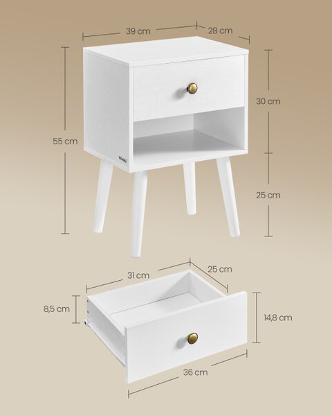 Set dvou nočních stolků LET855W01 (2ks)