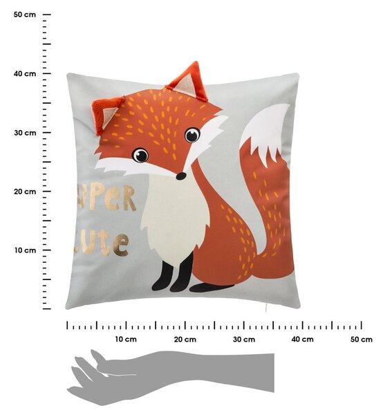 DekorStyle Dekorační polštář Fox šedý