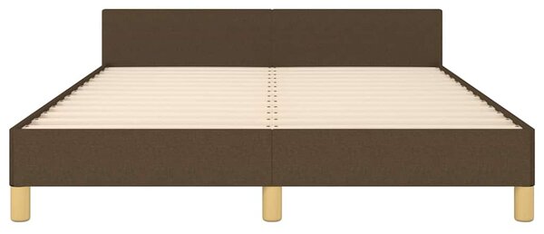 Rám postele bez matrace tmavě hnědý 140 x 190 cm textil 3124890