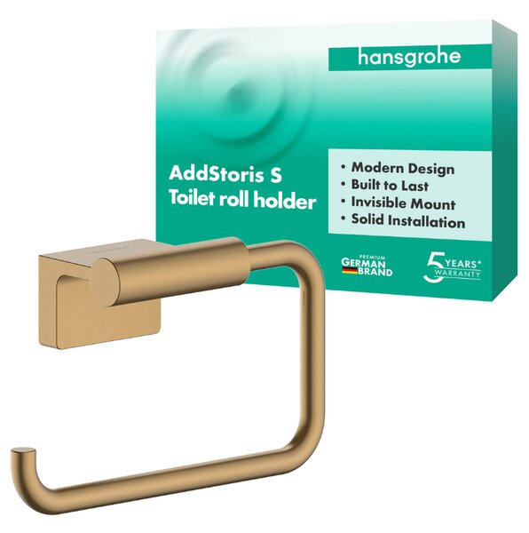 Hansgrohe AddStoris S - Držák na toaletní papír, kartáčovaný bronz 41788140