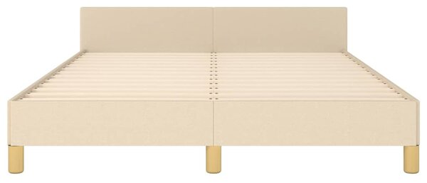 Rám postele bez matrace krémový 140 x 190 cm textil 3124892