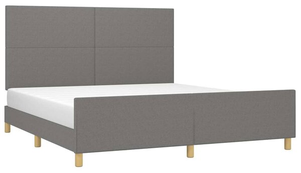 Rám postele bez matrace tmavě šedý 180 x 200 cm textil 3124912