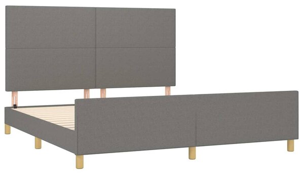 Rám postele bez matrace tmavě šedý 180 x 200 cm textil 3124912