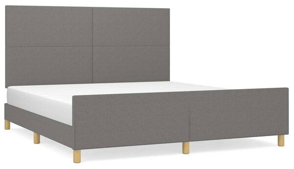 Rám postele bez matrace tmavě šedý 180 x 200 cm textil 3124912
