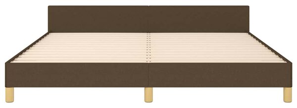 Rám postele bez matrace tmavě hnědý 160 x 200 cm textil 3125230