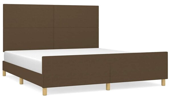 Rám postele bez matrace tmavě hnědý 180 x 200 cm textil 3124914