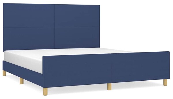 Rám postele bez matrace modrý 160 x 200 cm textil 3124909