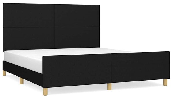 Rám postele bez matrace černý 160 x 200 cm textil 3124905