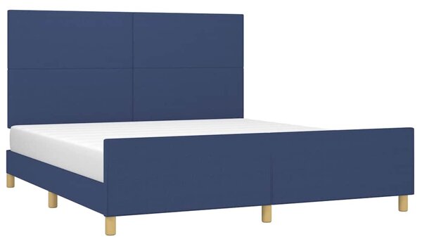 Rám postele bez matrace modrý 160 x 200 cm textil 3124909