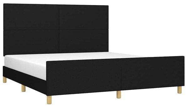 Rám postele bez matrace černý 160 x 200 cm textil 3124905