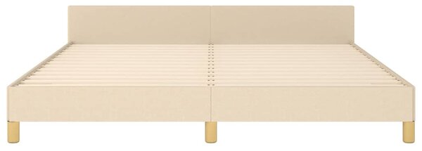 Rám postele bez matrace krémový 160 x 200 cm textil 3125151