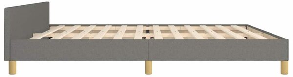 Rám postele bez matrace tmavě šedý 200 x 200 cm textil 3125001