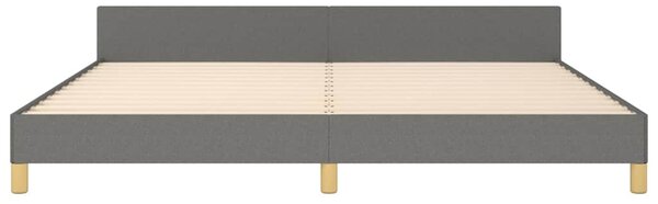 Rám postele bez matrace tmavě šedý 200 x 200 cm textil 3125001