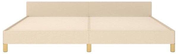 Rám postele bez matrace krémový 200 x 200 cm textil 3125167