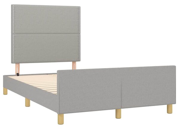 Rám postele bez matrace světle šedá 120 x 200 cm textil 3124960