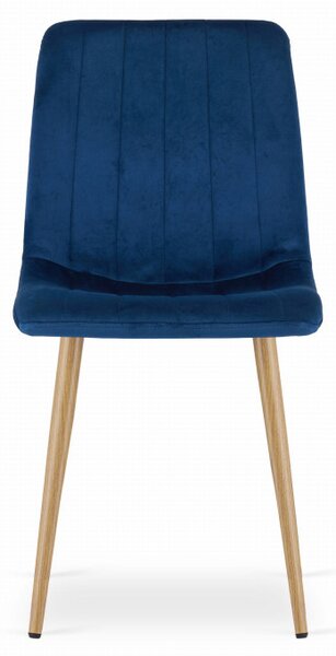 Set dvou jídelních židlí LAVA sametové granátové / dřevěné nohy (2 ks)