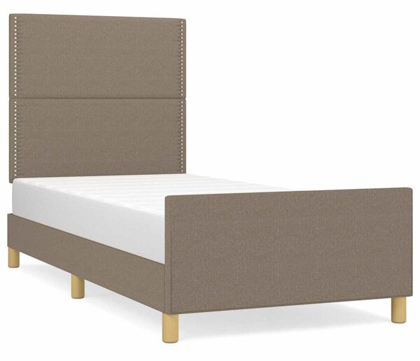 Rám postele bez matrací taupe 90x200 cm textil 3124948