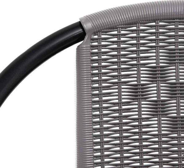 Zahradní židle 4 ks plastový ratan a ocel 110 kg 312495