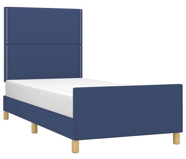 Rám postele bez matrací modrá 100x200 cm textil 3124958
