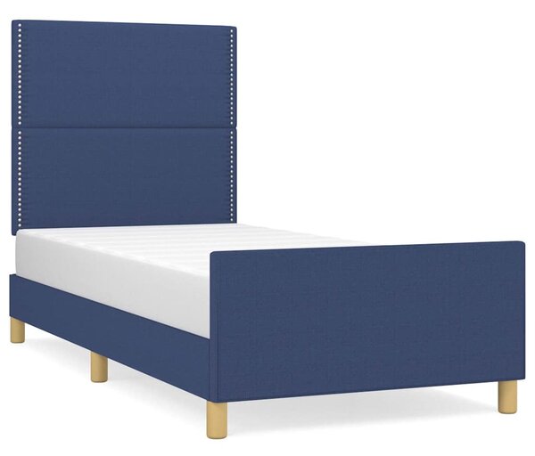 Rám postele bez matrací modrá 100x200 cm textil 3124958