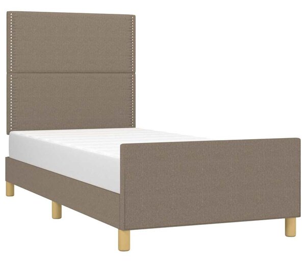 Rám postele bez matrací taupe 90x200 cm textil 3124948