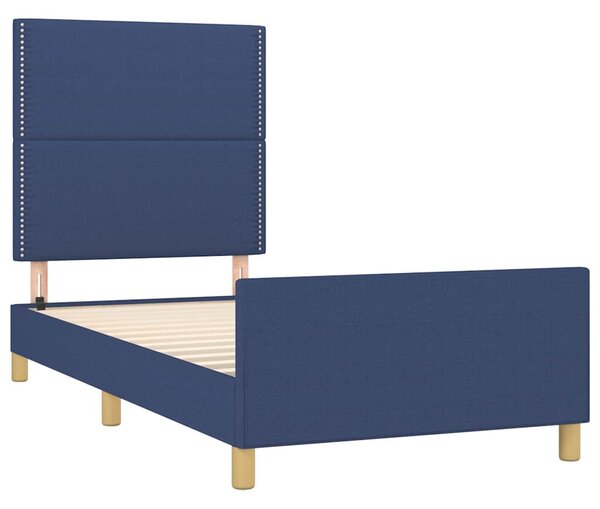 Rám postele bez matrací modrá 100x200 cm textil 3124958
