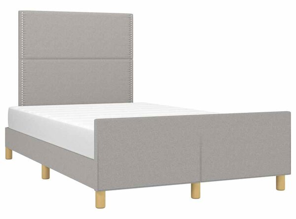 Rám postele bez matrace světle šedá 120 x 200 cm textil 3124960
