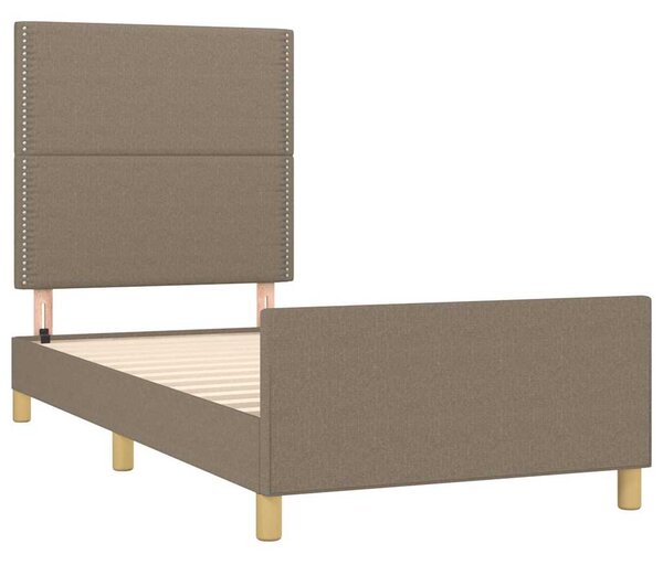 Rám postele bez matrací taupe 90x200 cm textil 3124948