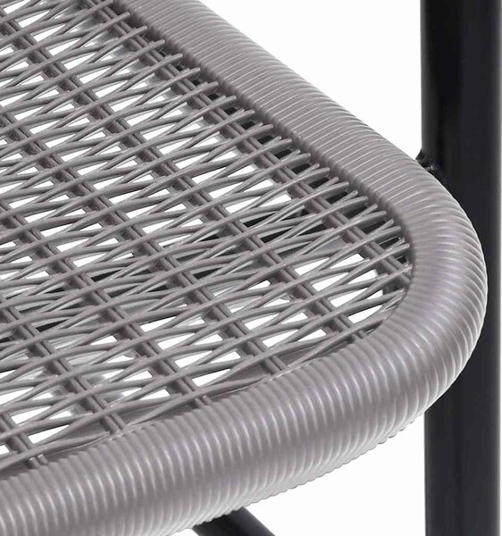 Zahradní židle 4 ks plastový ratan a ocel 110 kg 312495