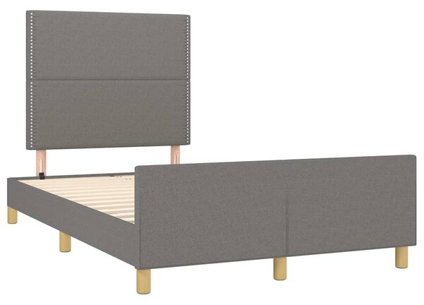 Rám postele bez matrace tmavě šedá 120 x 200 cm textil 3124961