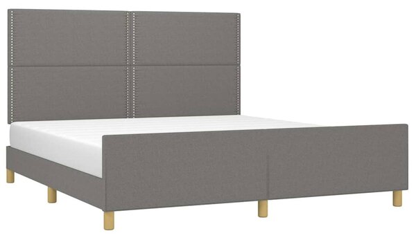 Rám postele bez matrace tmavě šedý 180 x 200 cm textil 3124993