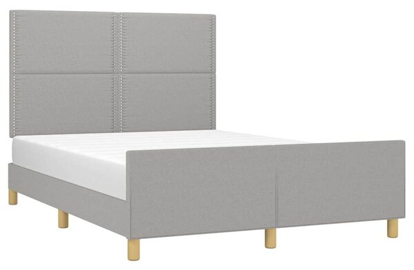 Rám postele bez matrace světle šedý 140 x 200 cm textil 3124976